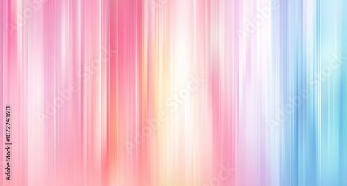 Abstract Background with Vertical Blurred Stripes in Pastel Pink, Yellow, and Blue Hues