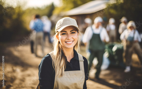 Woman at Community Service Event