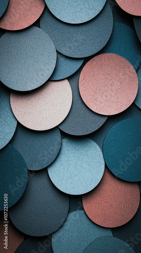 Wallpaper Mural Overlapping Circles in Muted Colors Abstract Illustration Torontodigital.ca