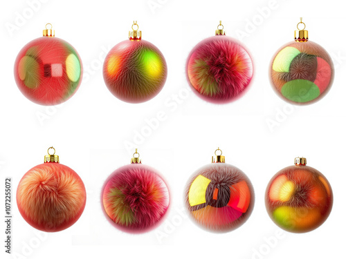 set of christmas ornaments