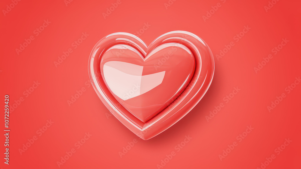 A glossy, intertwined heart shape in vibrant red, symbolizing love and affection. Perfect for romantic themes and celebrations. A glossy, intertwined heart shape in vibrant red, symbolizing love and affection. Perfect for romantic themes and celebrations.