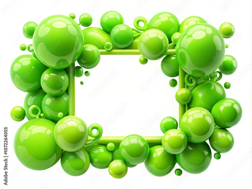 Vibrant Green Abstract Bubble Frame Design Vibrant Green Abstract Bubble Frame Design