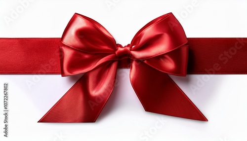 red satin ribbon and bow vector illustration