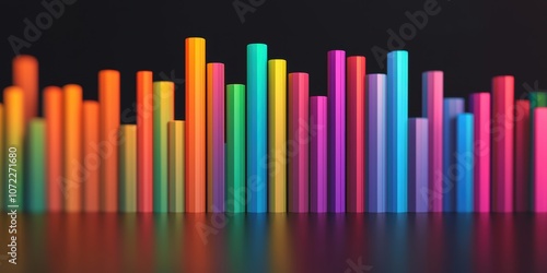 Market trends using a vibrant candlestick chart depicting stock price fluctuations