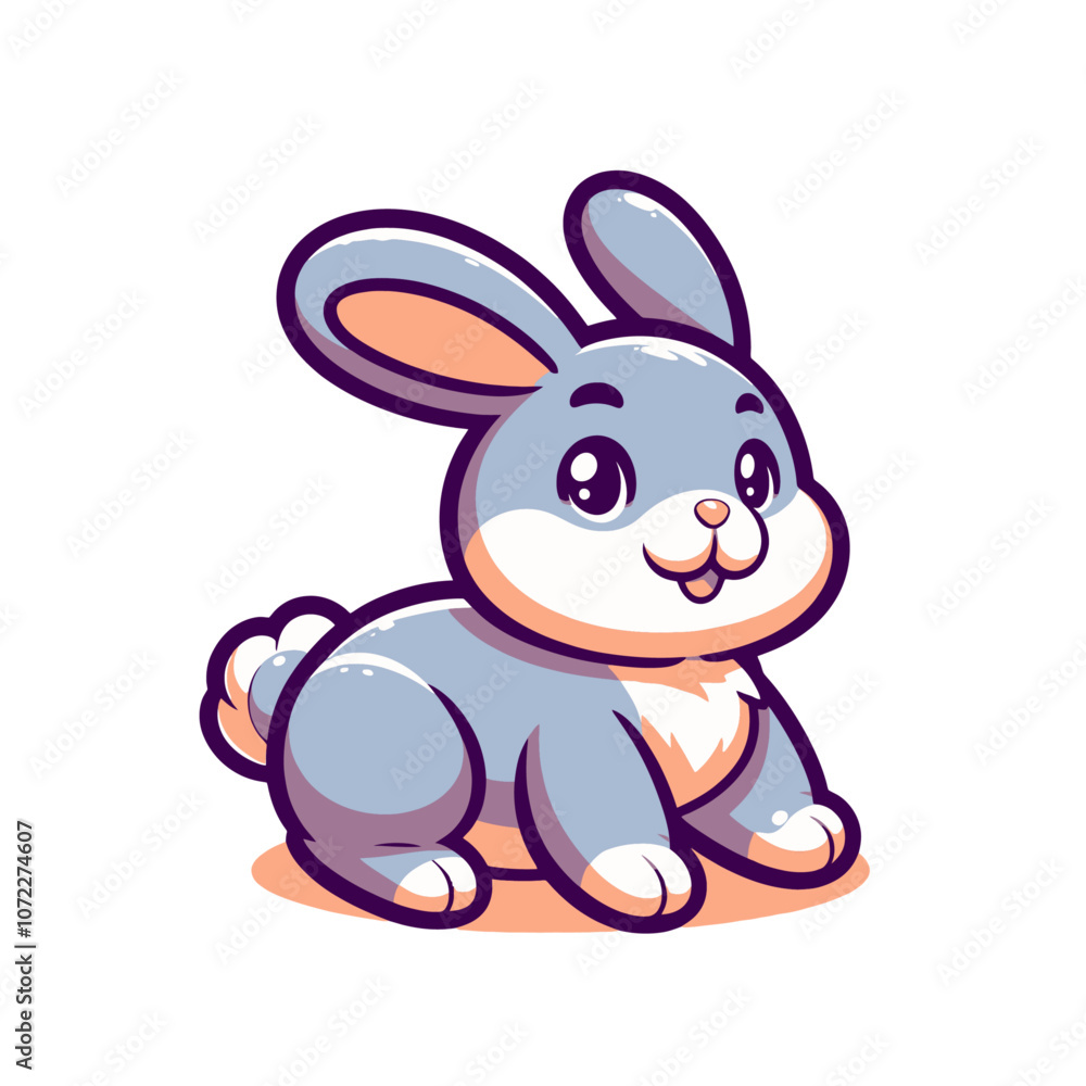Cute rabbit or bunny animal isolated vector illustration Cute rabbit or bunny animal isolated vector illustration
