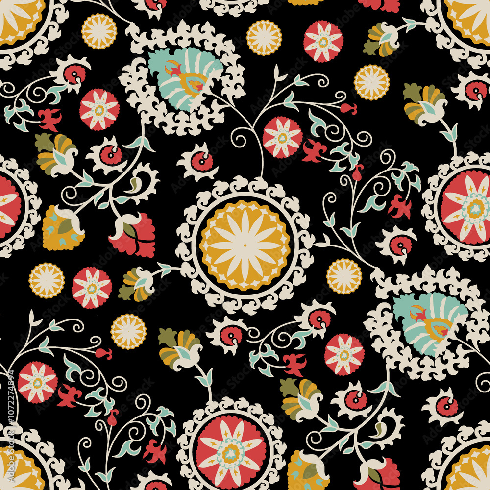 seamless beautiful wallpaper cards all over design floral leaf vintage ornament Victorian ethnic geometric print paisley pattern