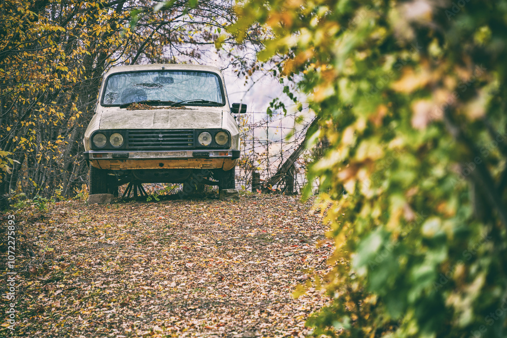 Image of an old Dacia 1310 car wreck in the outdoors.An old abandoned Dacia romanian car wreck at the side of the road Image of an old Dacia 1310 car wreck in the outdoors.An old abandoned Dacia romanian car wreck at the side of the road