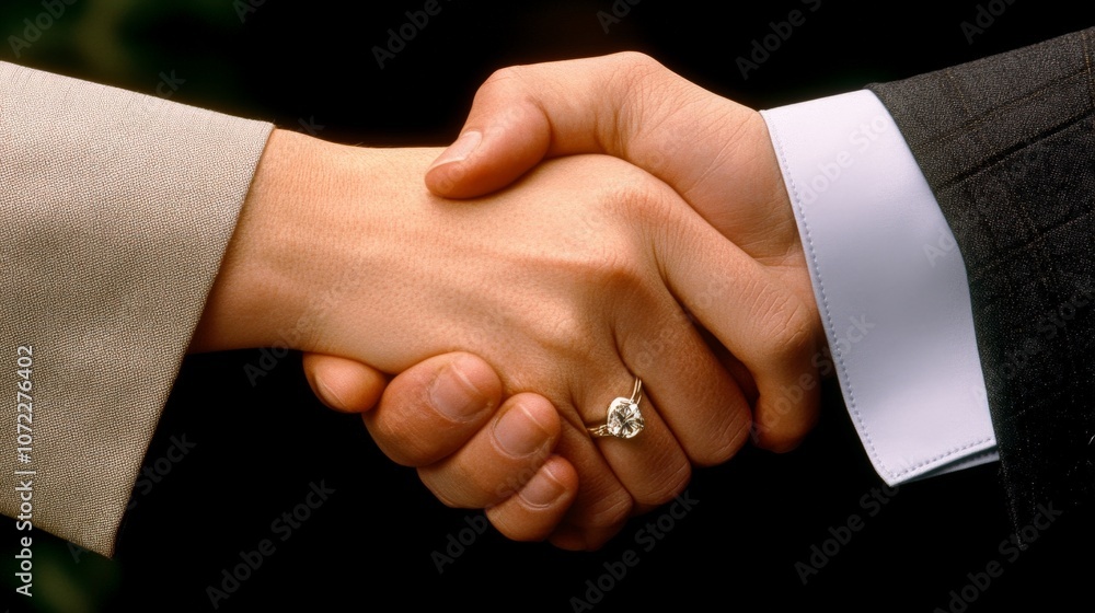 Obraz premium Hands Shaking in Natural Light Setting