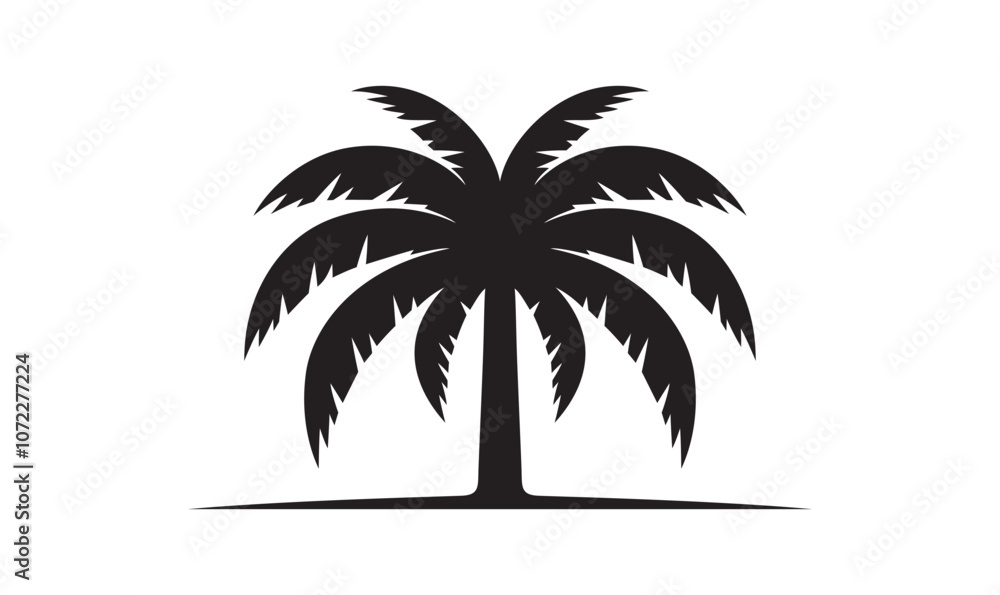 Obraz premium A drawing of a palm tree on a white background palm tree vector