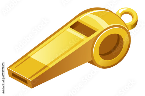 Metal whistle vector illustration isolated on a white background 
