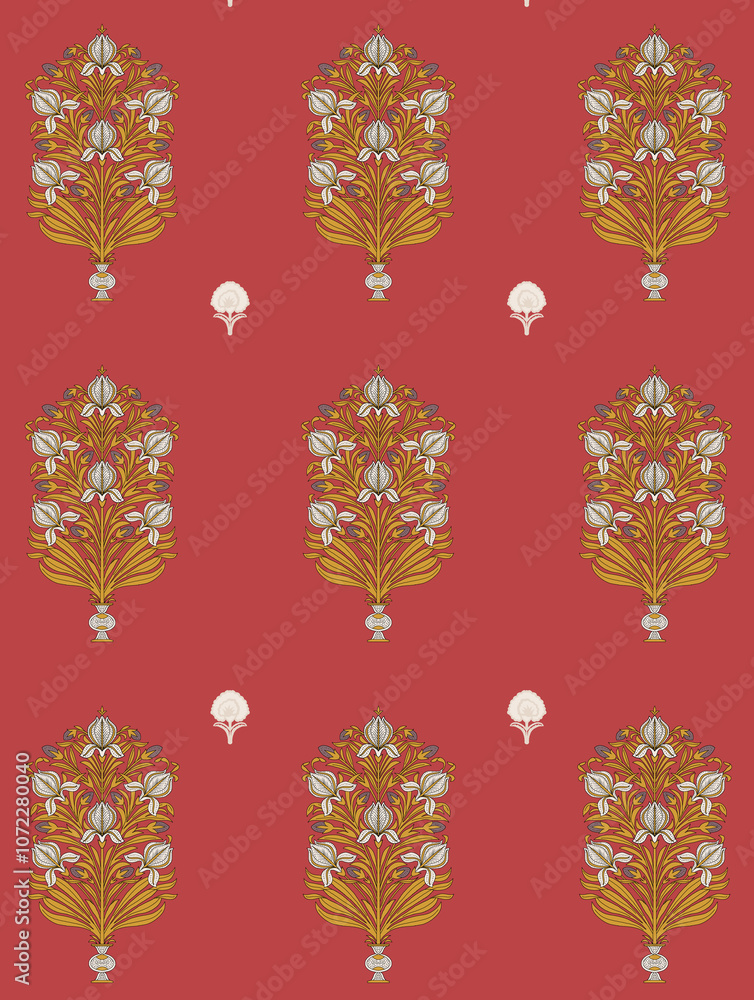 seamless beautiful wallpaper cards all over design floral leaf vintage ornament Victorian ethnic geometric print paisley pattern