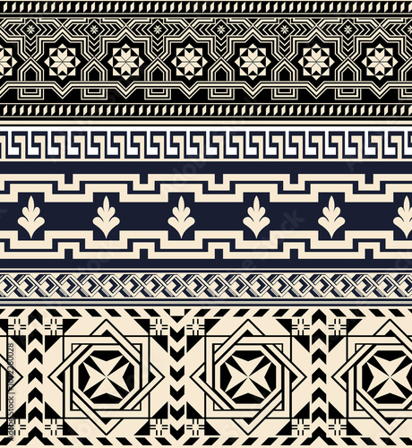 Obraz na płótnie seamless beautiful wallpaper cards border design floral leaf vintage ornament Victorian geometric ethnic print paisley pattern w salonie