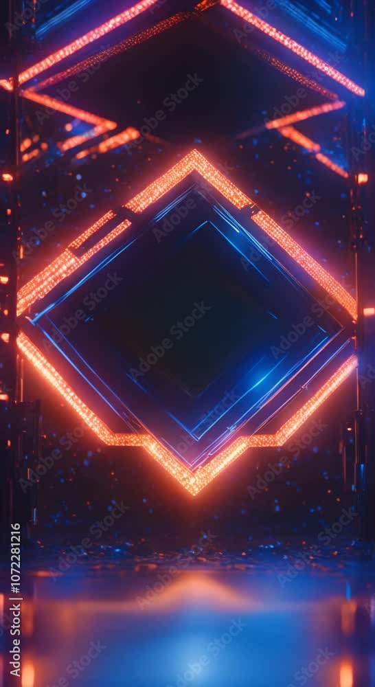Neon Light Square Portal Neon Light Square Portal