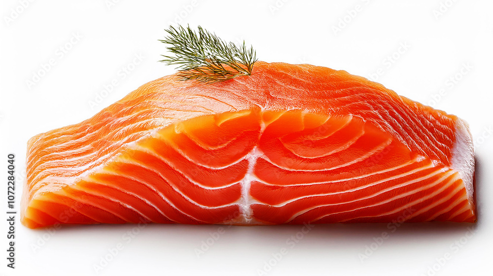 Lachsfilet vor weißem Hintergrund Lachsfilet vor weißem Hintergrund