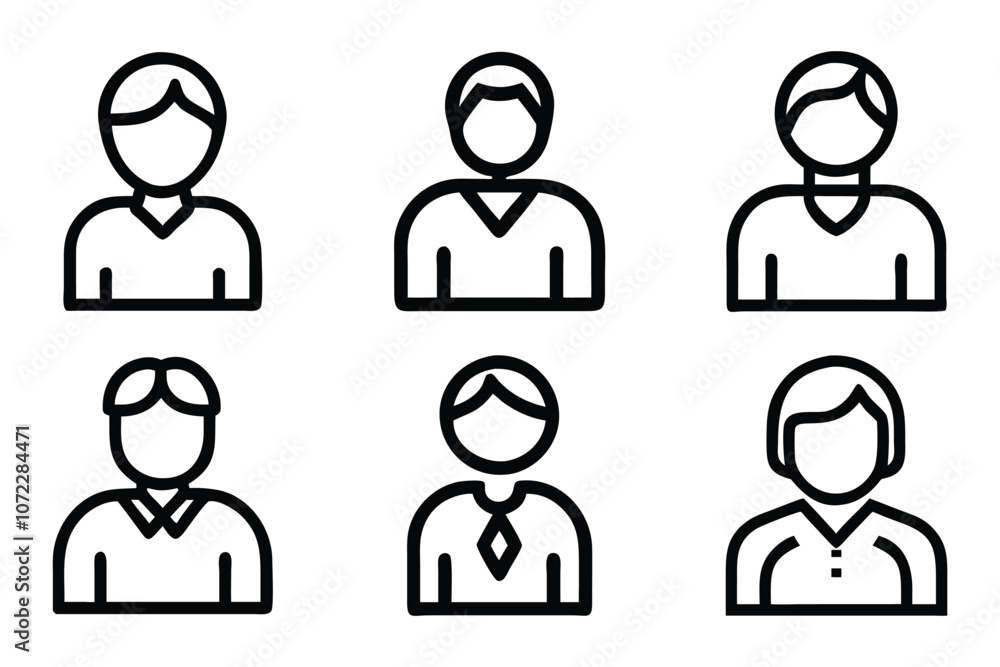 Person icon bundle set in creative vector Person icon bundle set in creative vector