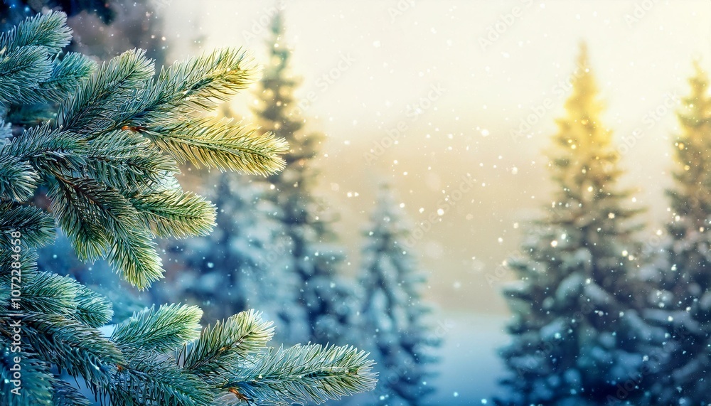 Wonderful Christmas Background with fresh fir tree Wonderful Christmas Background with fresh fir tree