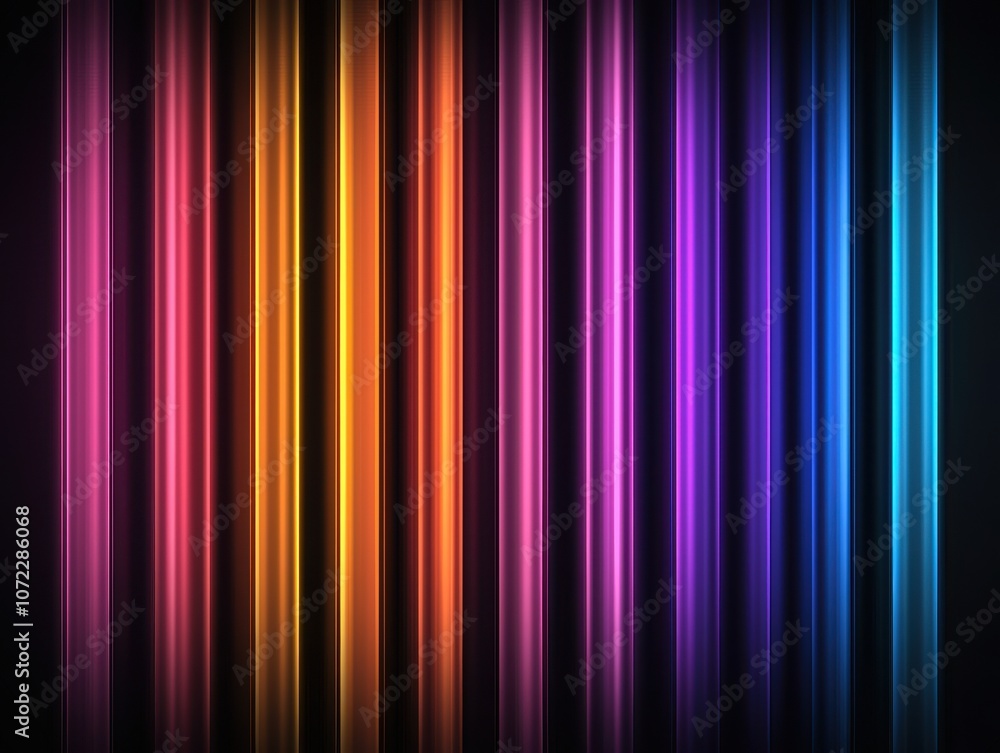 A vibrant pattern of vertical stripes in various colors against a dark background, creating a dynamic and eye-catching visual effect. A vibrant pattern of vertical stripes in various colors against a dark background, creating a dynamic and eye-catching visual effect.