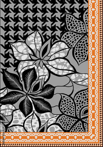 seamless beautiful wallpaper cards border design floral leaf vintage ornament Victorian geometric ethnic print paisley pattern