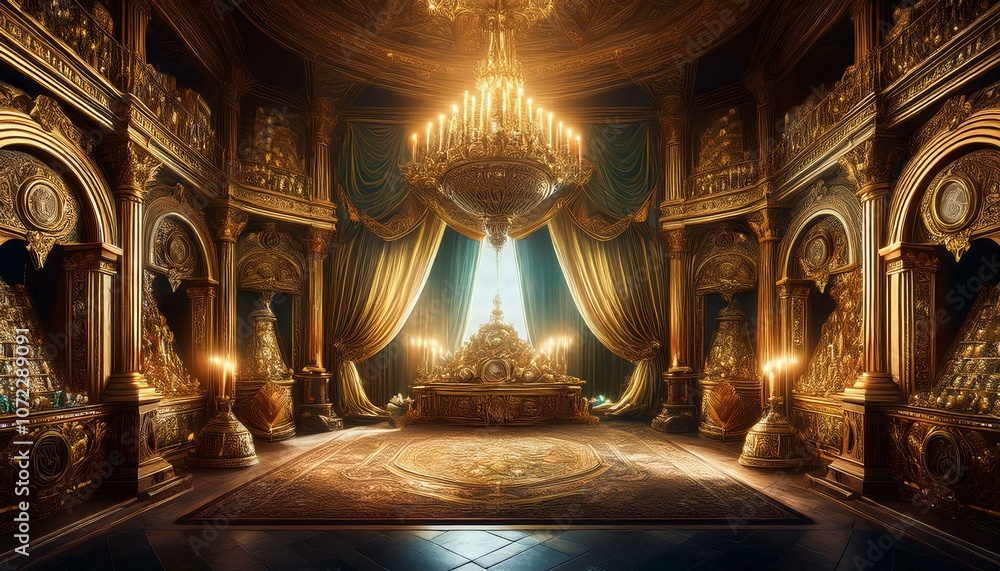 Obraz premium The king�fs chamber is a symbol of the kingdom�fs grandeur. 