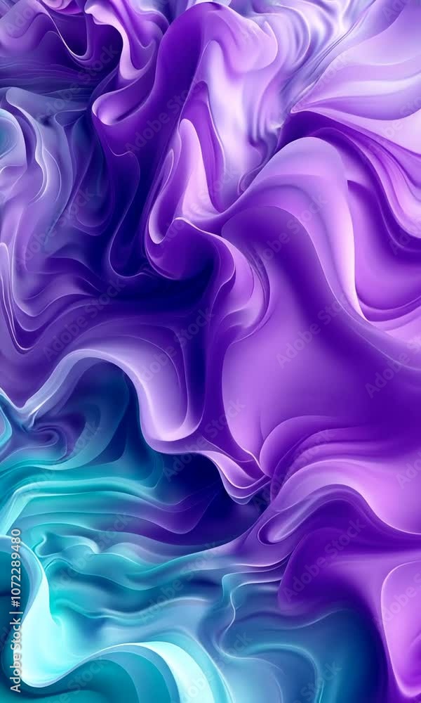 Abstract fluid art with purple and teal swirls Abstract fluid art with purple and teal swirls