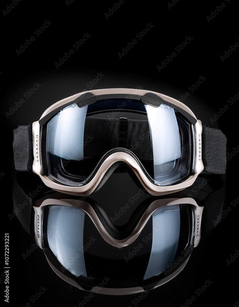 ski goggles, isolated on a dark black ski goggles, isolated on a dark black