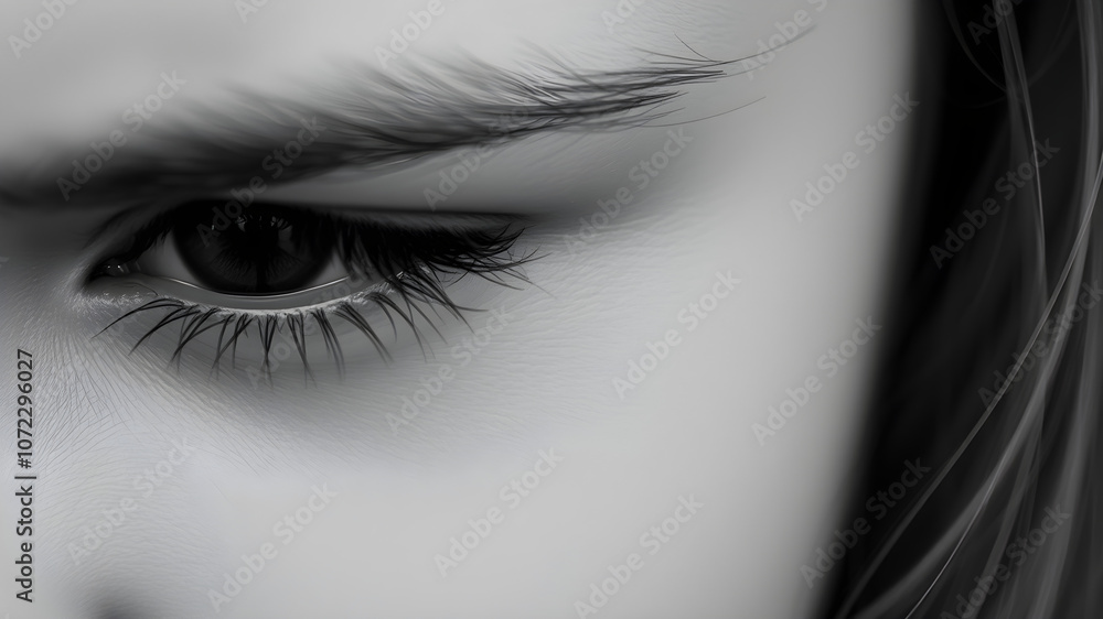 Fototapeta premium Close up eye of sad face