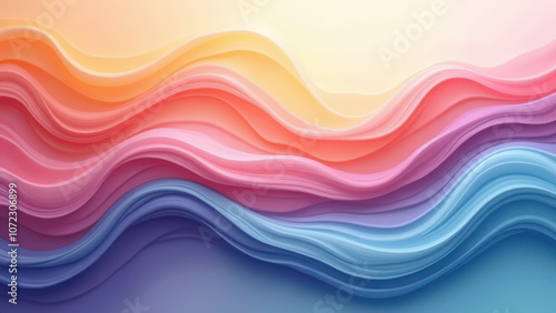 Colorful abstract wave background with gradients and smooth curves.