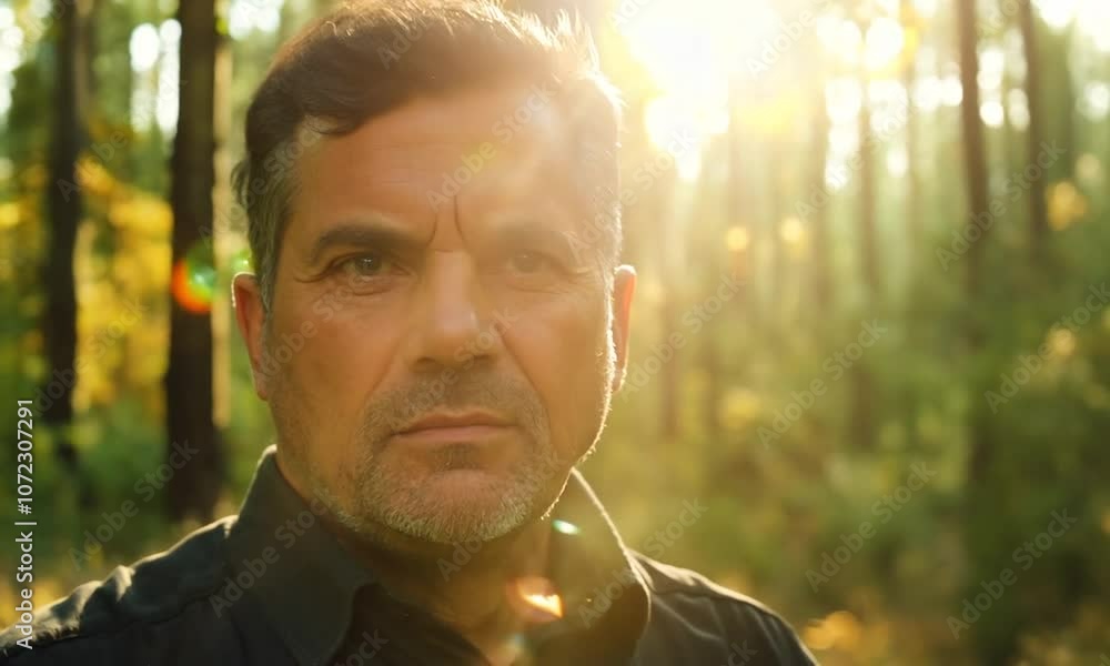 Portrait of a Serious Man in the Forest
Portrait of a Serious Man in the Forest