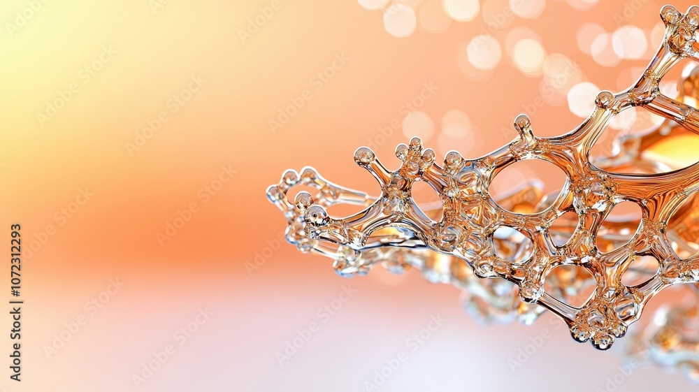 Coral Snowflake Pattern with Stylized Design Coral Snowflake Pattern with Stylized Design