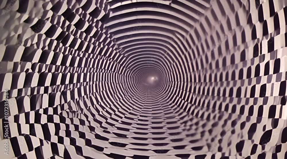 custom made wallpaper toronto digitalBlack and white abstract tunnel optical illusion