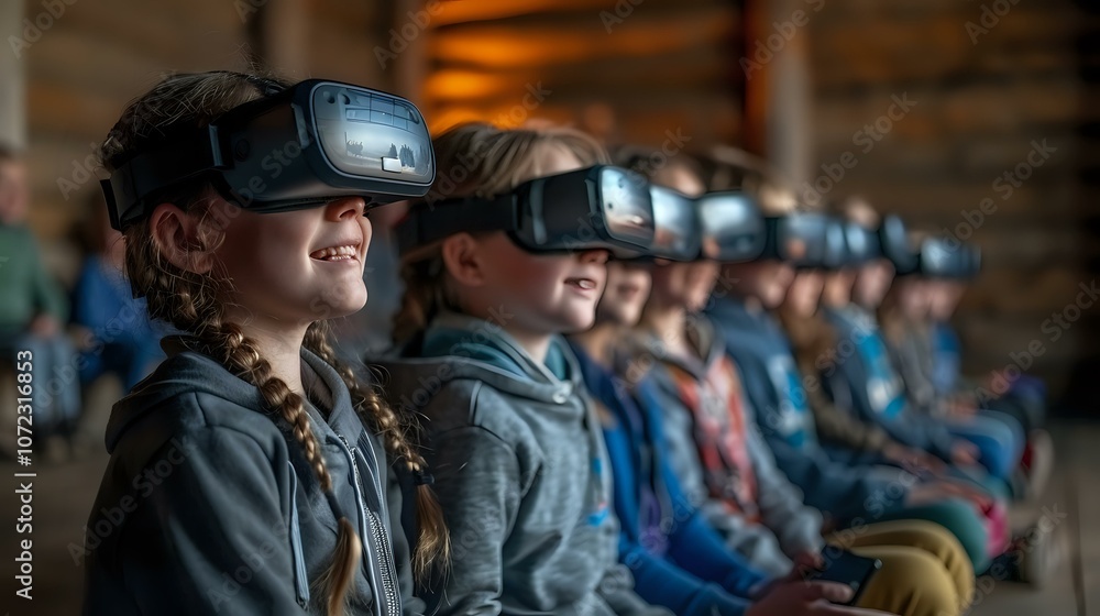 Diverse group wearing virtual reality headsets in dark room with dramatic red lighting captures modern technology adoption and immersive digital experiences in action. Diverse group wearing virtual reality headsets in dark room with dramatic red lighting captures modern technology adoption and immersive digital experiences in action.