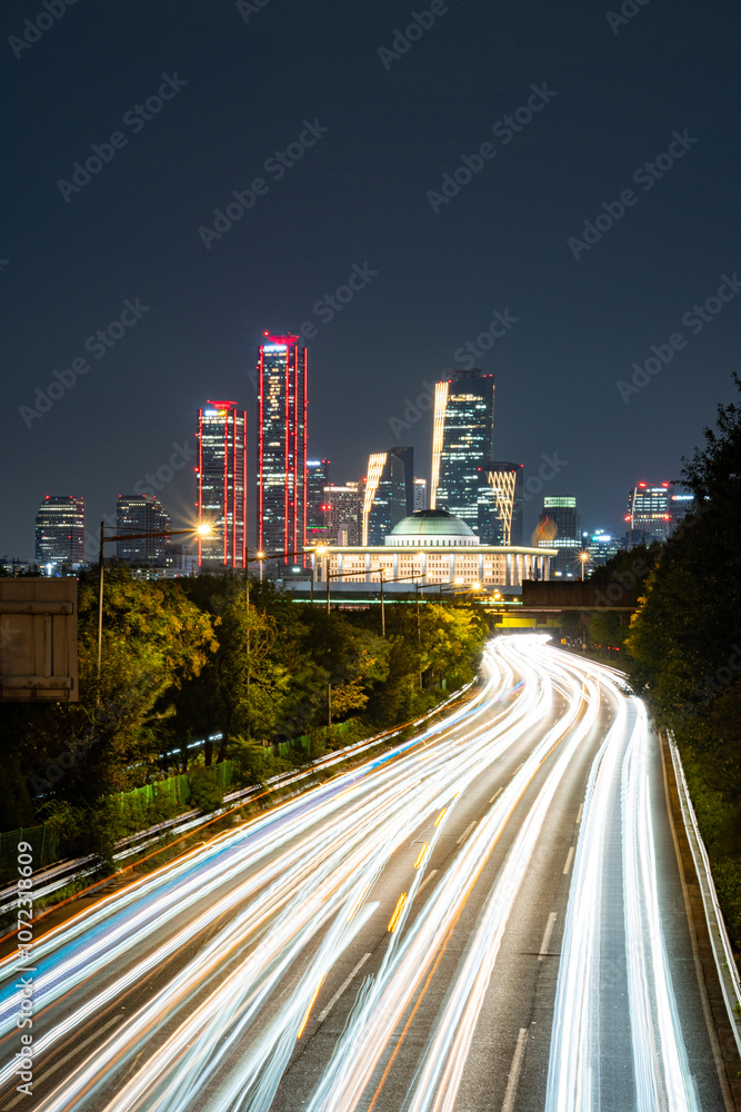 Obraz premium night of seoul, korea