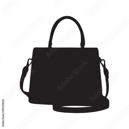 Satchel Purse Silhouette Vector Illustration