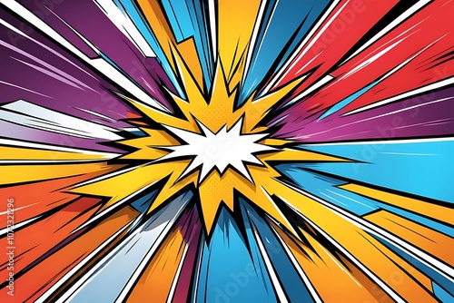 Comic magazine dialogue layout. Comic book grid with popping speech balloons frames, pop art vector template. Funny communication boxes, dialog frames on colorful background, cartoon style
