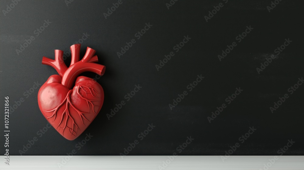 Anatomical heart illustration on chalkboard for educational design and medical purposes Anatomical heart illustration on chalkboard for educational design and medical purposes