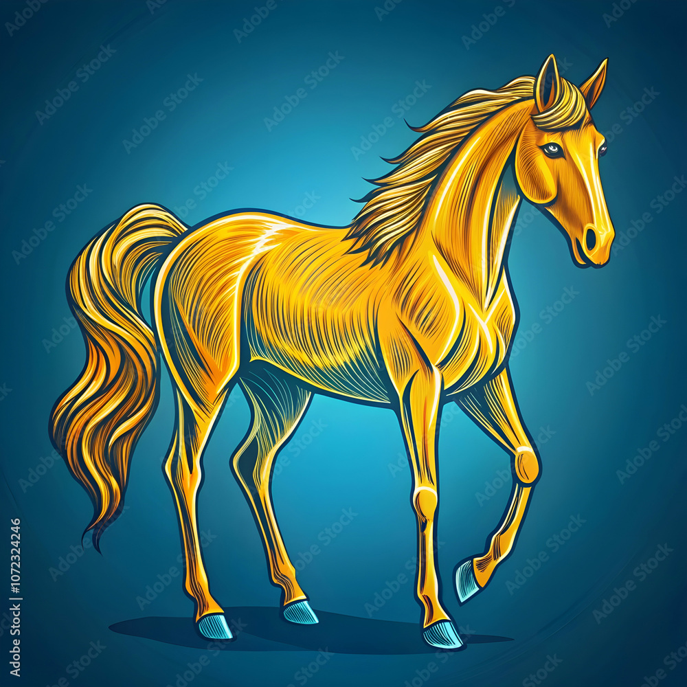 hand drawn horse outline illustration hand drawn horse outline illustration