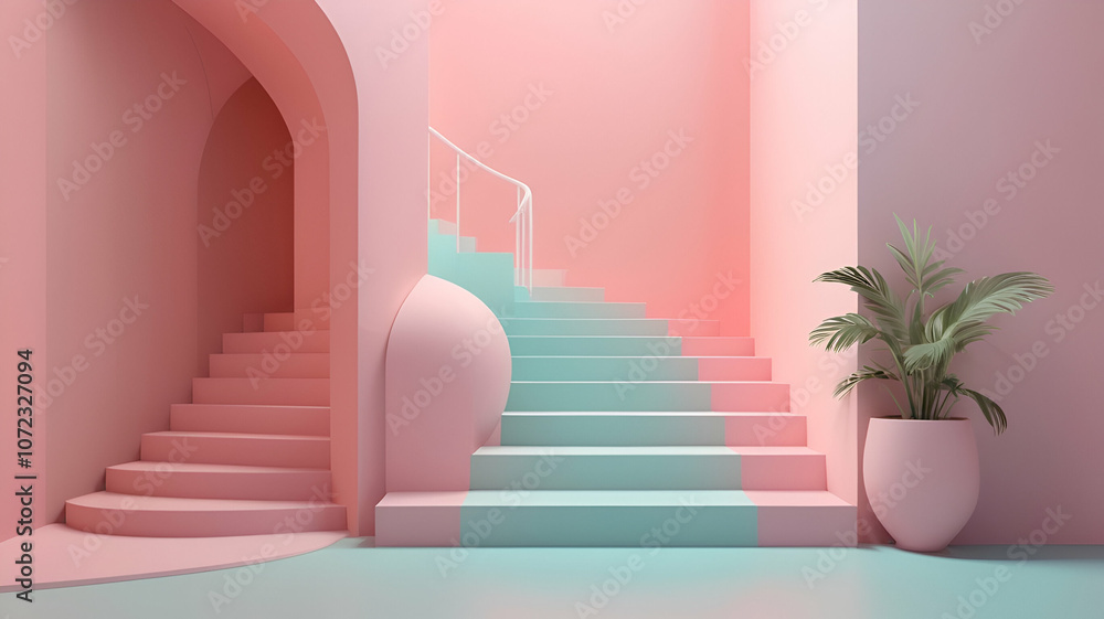 Obraz premium staircase in a house