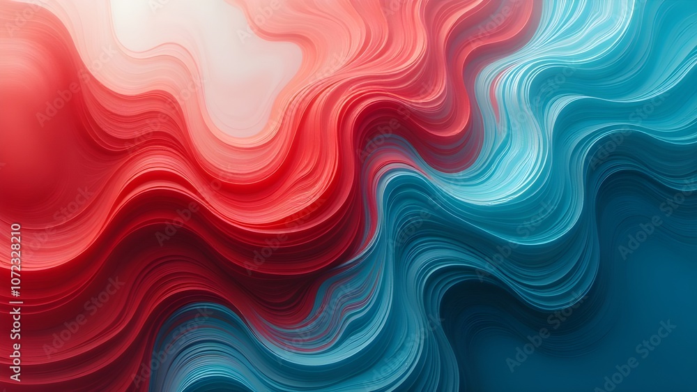 Abstract red and blue waves Abstract red and blue waves