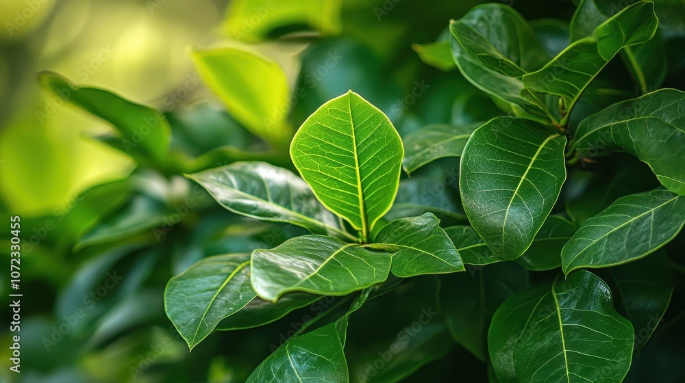 Lush Green Foliage - Close-Up of Fresh Leaves, Nature's Beauty Lush Green Foliage - Close-Up of Fresh Leaves, Nature's Beauty