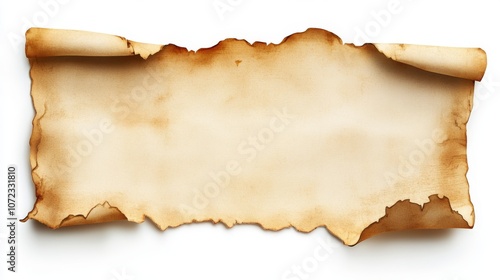 Old Hand-Drawn Treasure Map on Parchment