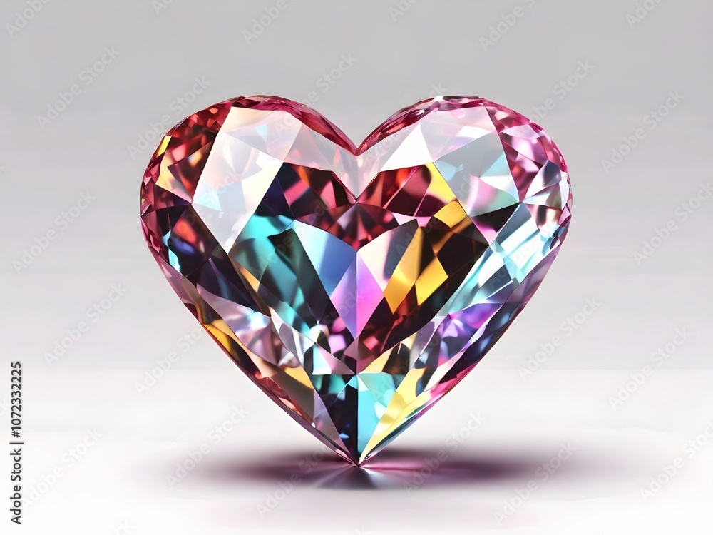 Fototapeta premium heart shaped diamond,Ai generated 
