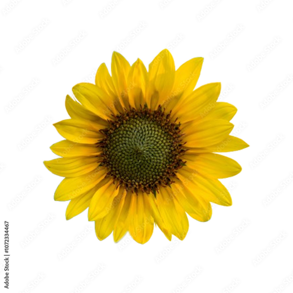 Fototapeta premium Isolated sunflower on transparent background