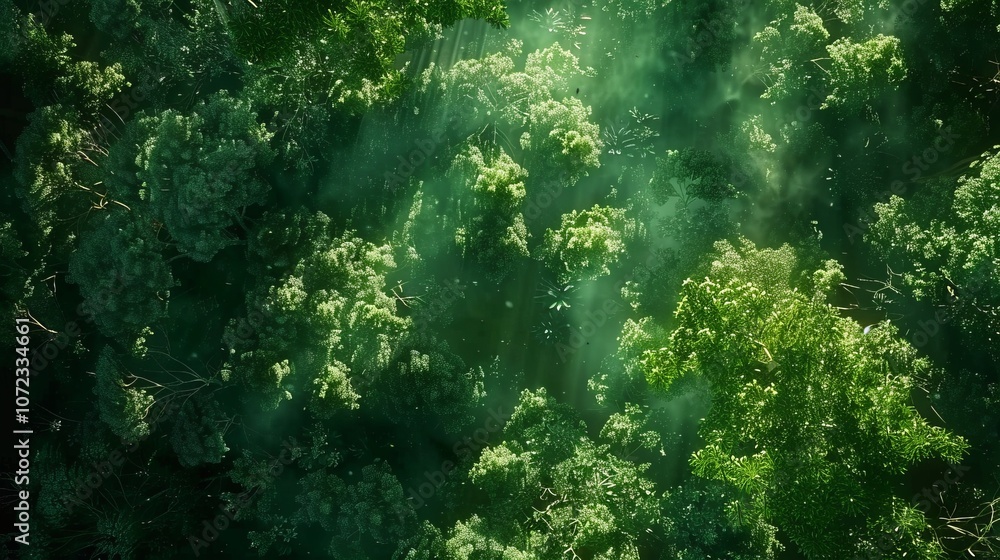 Aerial perspective of a lush forest vital role in co2 capture and climate action for biodiversity Aerial perspective of a lush forest vital role in co2 capture and climate action for biodiversity