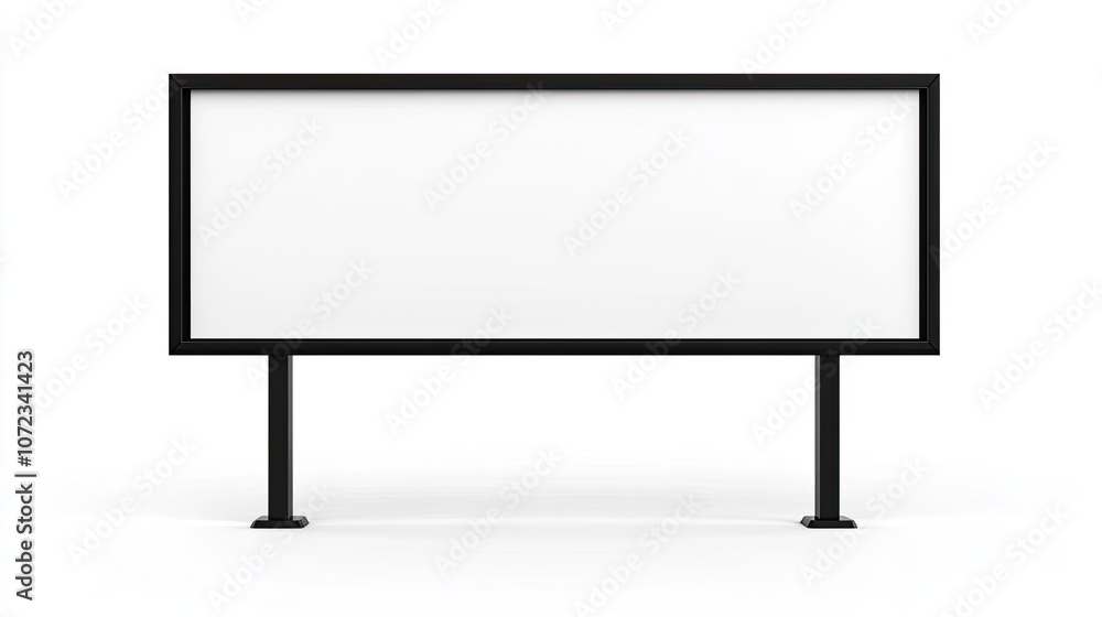 Isolated blank billboard sign on a white backdrop, giving ample room for creative customization. Isolated blank billboard sign on a white backdrop, giving ample room for creative customization.