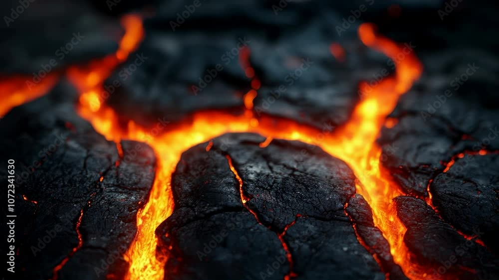Burning Charcoal Close-Up Burning Charcoal Close-Up