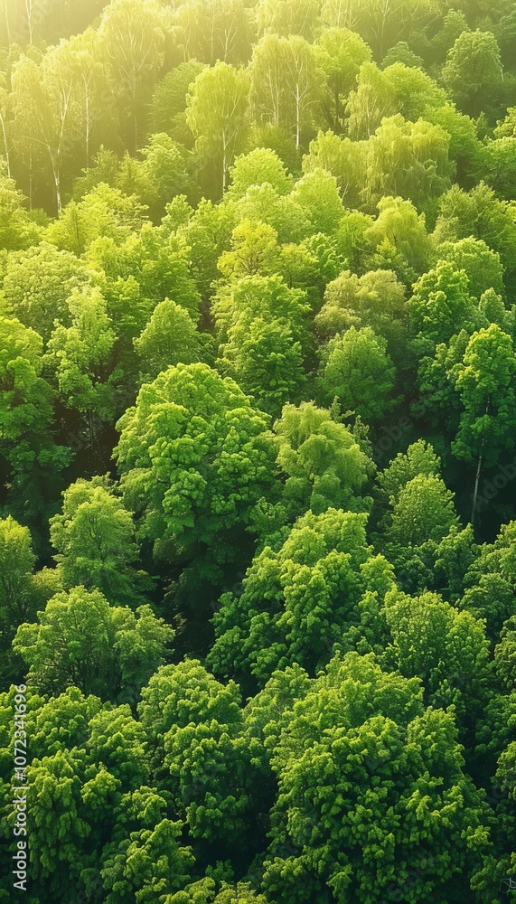 Aerial view of a dense forest showcasing its vital role in co2 capture for climate action Aerial view of a dense forest showcasing its vital role in co2 capture for climate action
