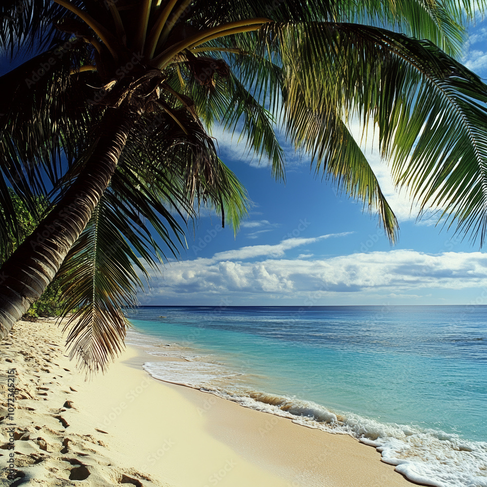beach with palm trees beach with palm trees