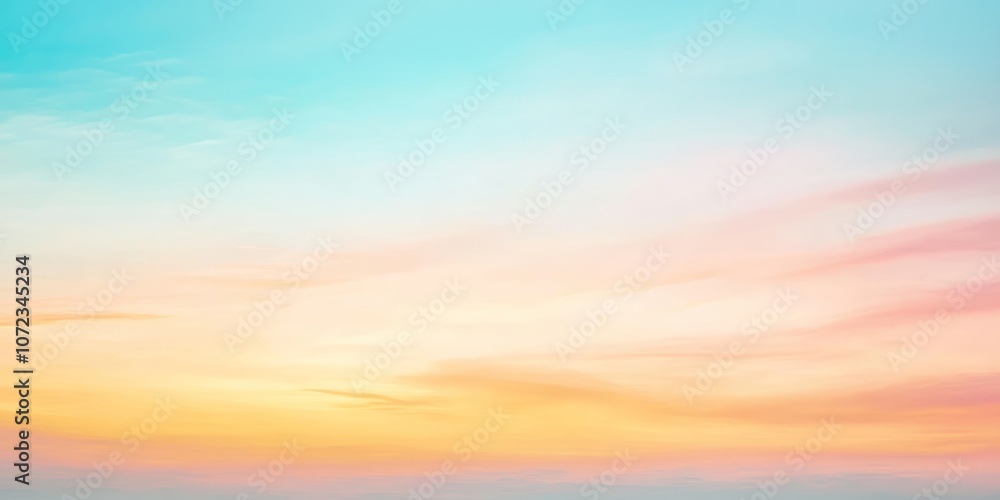 Soft Pastel Sky With Delicate Clouds Soft Pastel Sky With Delicate Clouds