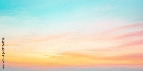 Soft Pastel Sky With Delicate Clouds