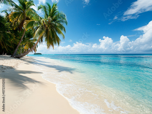 Wallpaper Mural beach with palm trees Torontodigital.ca